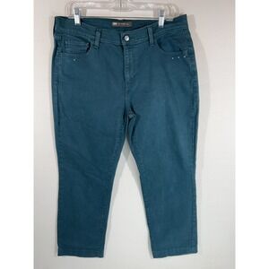 Levis 505 Womens 32x32 Green Straight Leg Jeans Black Tab Denim Classic